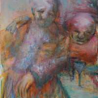 Les buveurs de lune V Les buveurs de lune V, Priscille Deborah artiste peintre expressionniste sensualiste