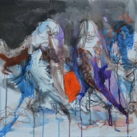 Entre chien et loup Entre chien et loup, Priscille Deborah artiste peintre expressionniste sensualiste