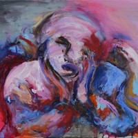 Le sommeil de Chango Le sommeil de Chango, Priscille Deborah artiste peintre expressionniste sensualiste