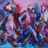 Ombres de feu I Ombres de feu I, Priscille Deborah artiste peintre expressionniste sensualiste