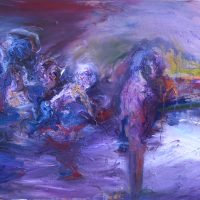 Purple night Purple night, Priscille Deborah artiste peintre expressionniste sensualiste