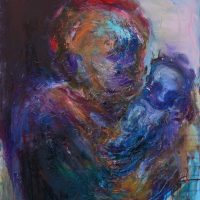 Des profondeurs de mon silence Des profondeurs de mon silence, Priscille Deborah artiste peintre expressionniste sensualiste