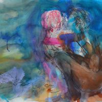 L'île d'elle #XV Lîle d'elle #XV, Priscille Deborah artiste peintre expressionniste sensualiste