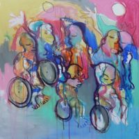 Entre ciel et terre Entre ciel et terre, Priscille Deborah, artiste peintre expressionniste sensualiste