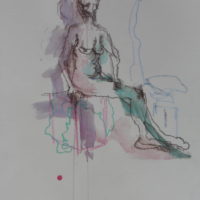 Séraphine #VII, Priscille Deborah, artiste peintre expressionniste sensualiste