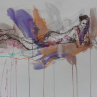 Séraphine #XII, Priscille Deborah, artiste peintre expressionniste sensualiste