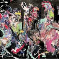 Talking to the moon Talking to the moon, Priscille Deborah, artiste plasticienne expressionniste sensualiste